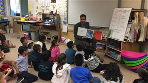 Reading to first graders 